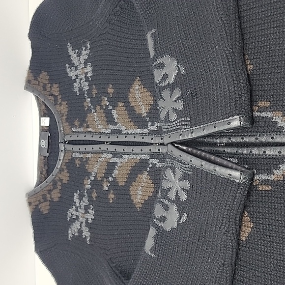 Bogner Wool & Leather Sweater - Picture 2 of 9